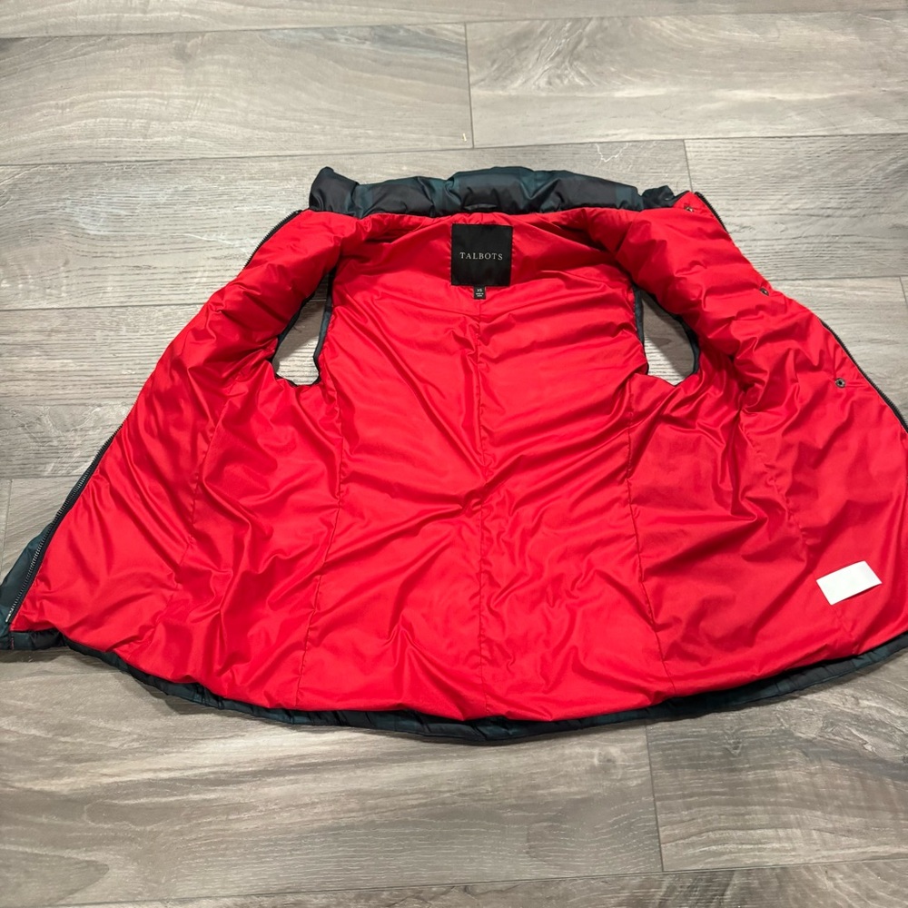 Talbots Plaid Pattern Diamond Quilted Fleece Line… - image 4